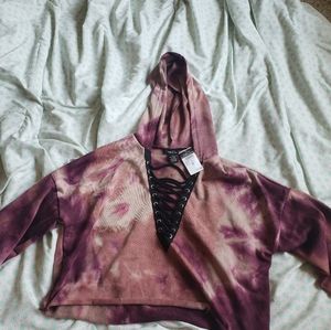 Rue 21 Tie Dye Cropped Sweatshirt